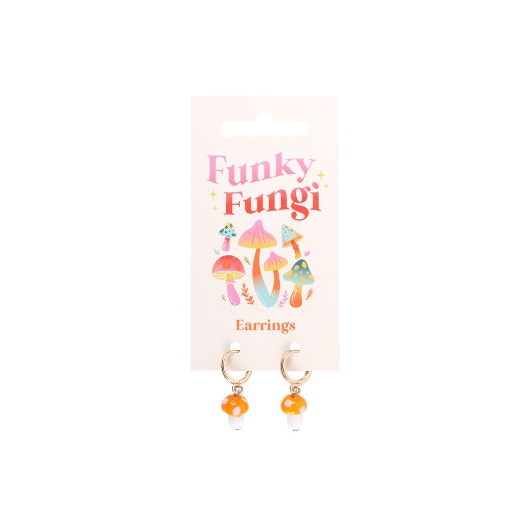 Eleanoras Orange Mushroom Dangle Earrings Jewellery