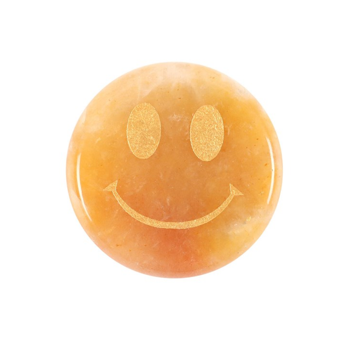 Eleanoras Be Brave Yellow Jade Happy Face Crystal Crystals