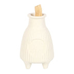 Eleanoras Cream Ribbed Palo Santo Burner 