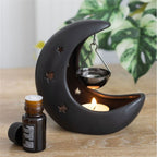 Eleanoras BLACK CRESCENT MOON HANGING OIL BURNER Oil Burners