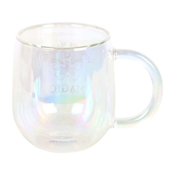 Eleanoras You Are Made Of Magic Iridescent Double Walled Glass Mug Mugs
