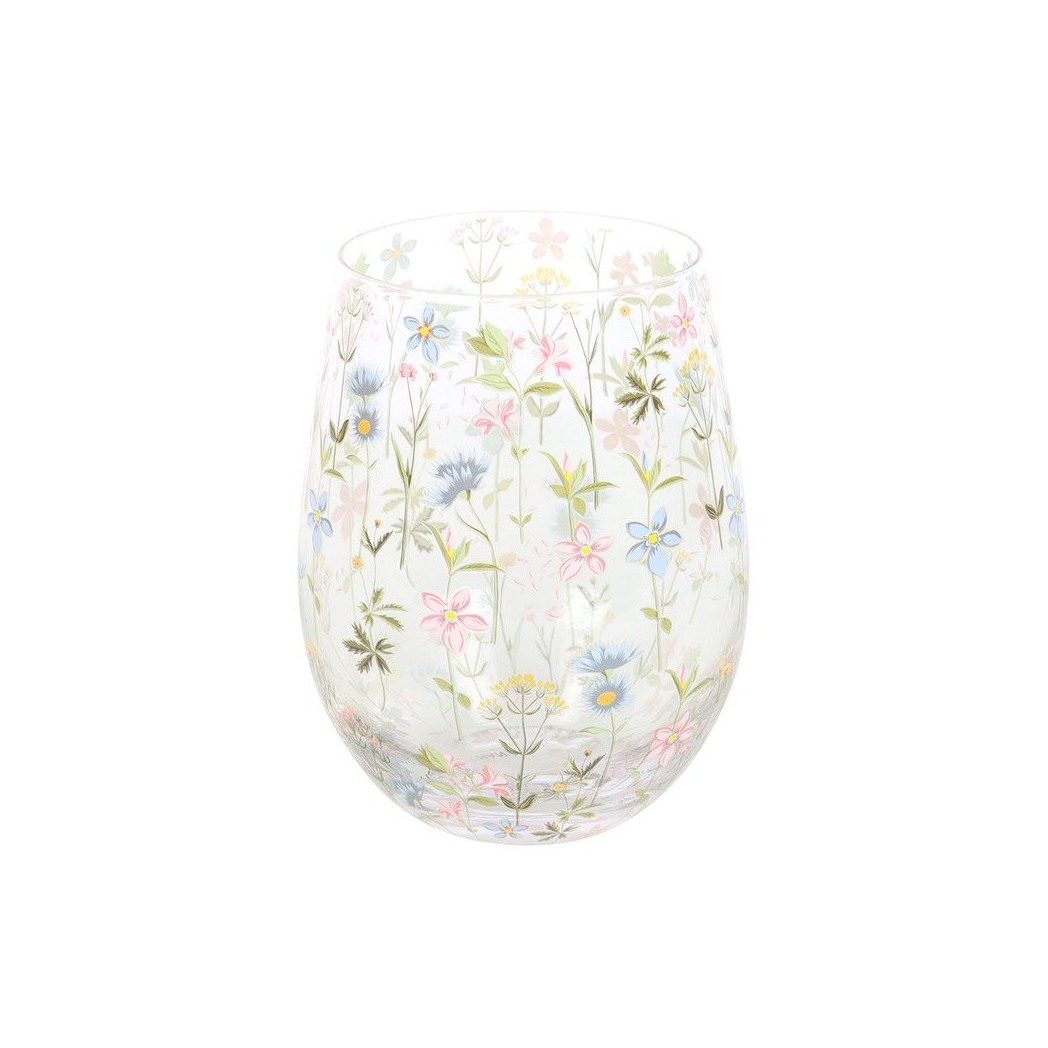 Eleanoras FLORAL PRINT STEMLESS GLASS Drinkware