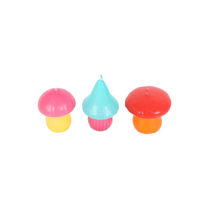 Eleanoras SET OF 3 MUSHROOM SHAPED CANDLES Candles