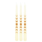 Eleanoras MOON PHASES SET OF 3 WHITE TAPER CANDLES Candles