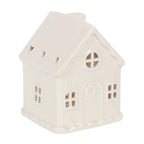 Eleanoras WHITE GINGERBREAD HOUSE TEALIGHT HOLDER Candle Holders