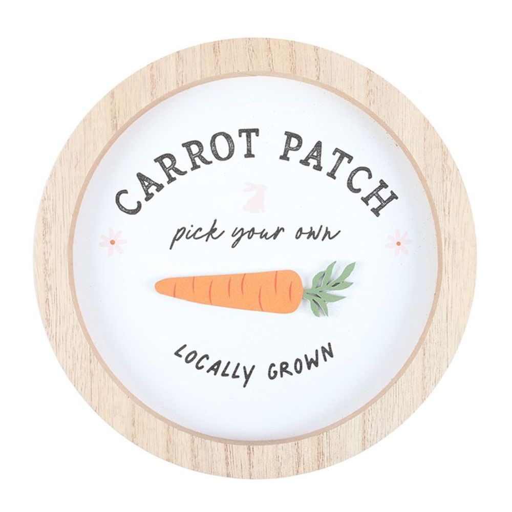 Eleanoras Carrot Patch Round 3D Wall Plaque 