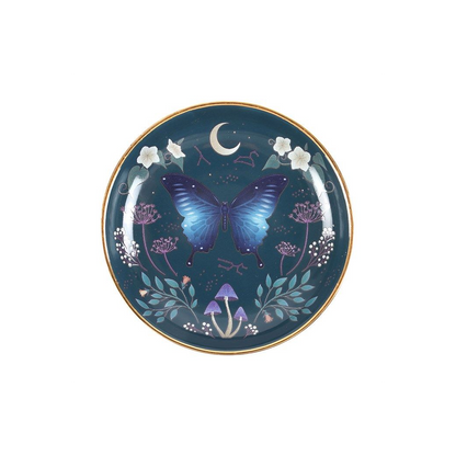 Eleanoras MIDNIGHT MOTH ROUND TRINKET DISH Jewellery Storage