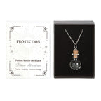 Eleanoras Protection Black Obsidian Crystal Chip Potion Bottle Necklace Jewellery