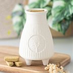 Eleanoras Cream Ribbed Palo Santo Brick Burner 