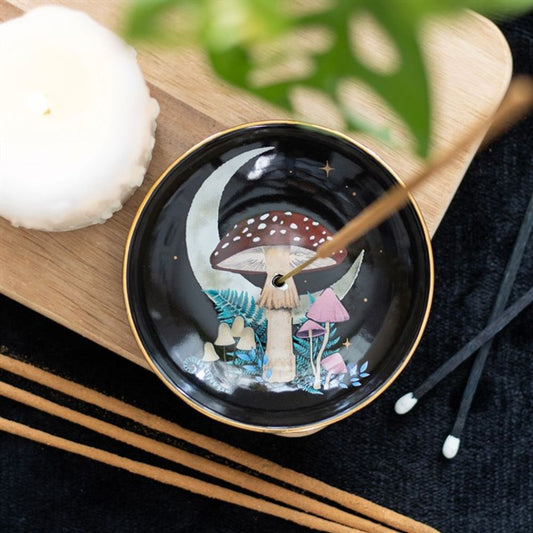 Eleanoras FOREST MUSHROOM CERAMIC INCENSE PLATE Incense Holders