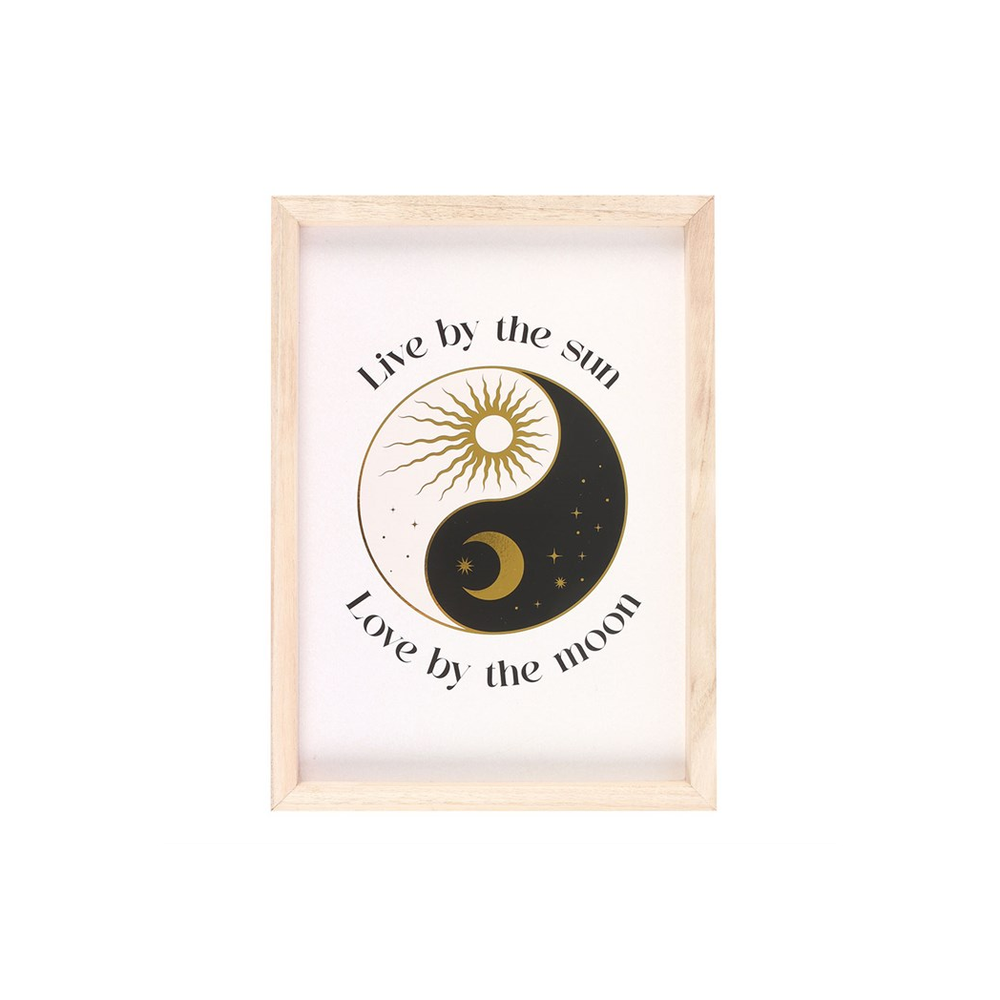 YIN YANG FRAMED WALL ART PRINT