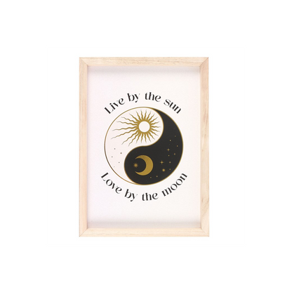 YIN YANG FRAMED WALL ART PRINT