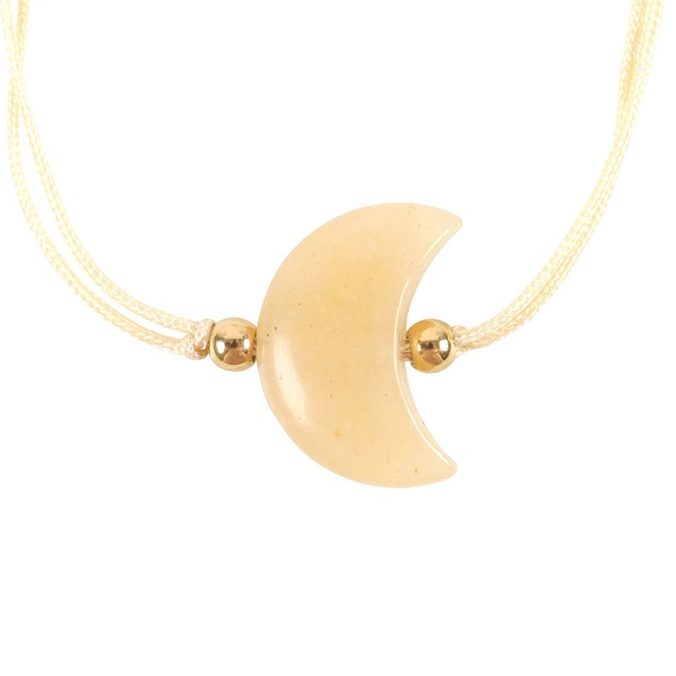 Eleanoras Be Brave Yellow Jade Crystal Moon Bracelet Jewellery