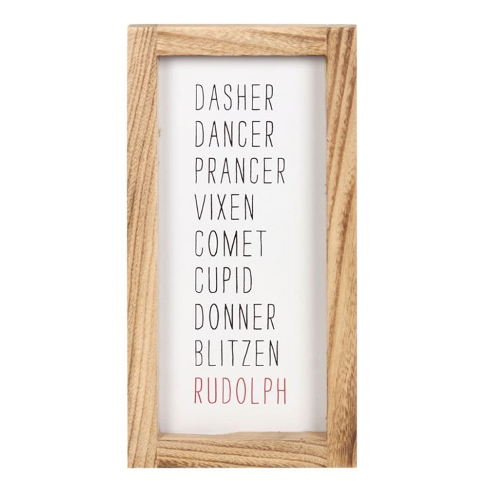 Eleanoras REINDEER NAMES WOODEN SIGN 