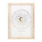 Eleanoras Astrology Wheel Off White Framed Wall Art Print Framed Prints