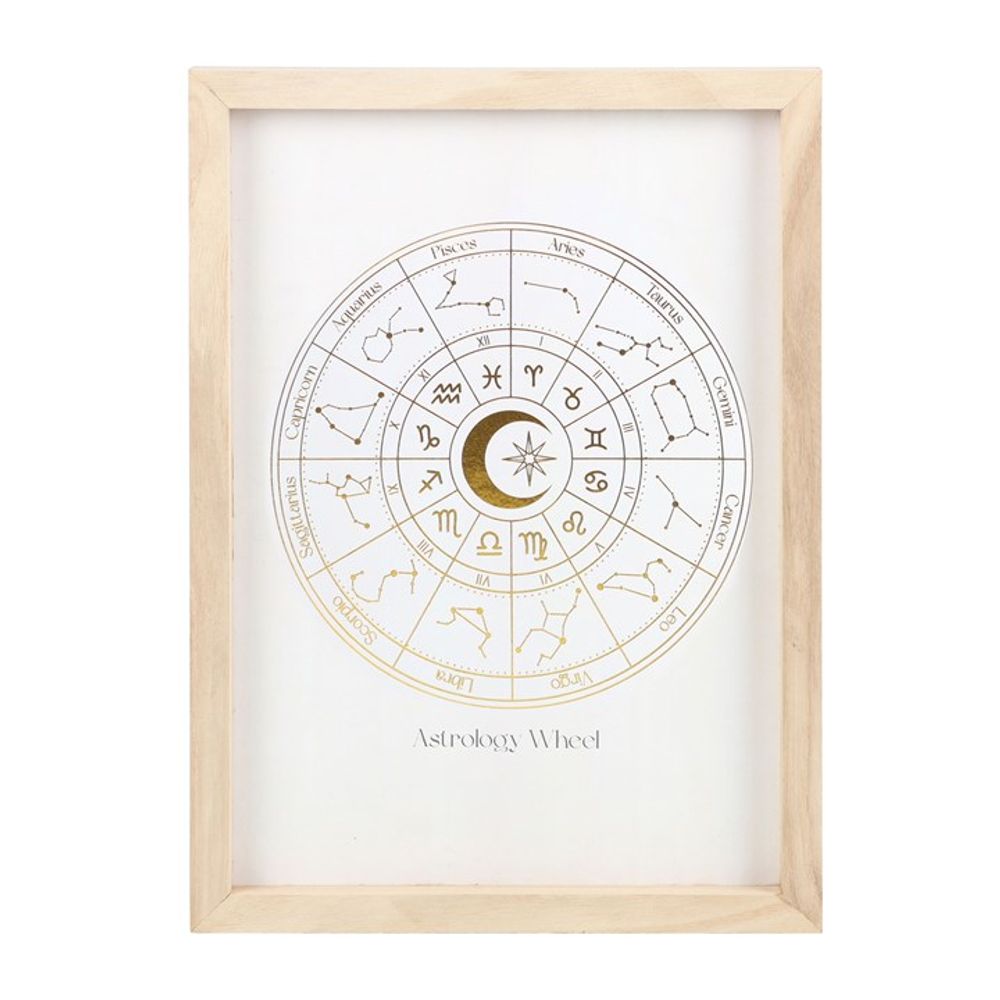 Eleanoras Astrology Wheel Off White Framed Wall Art Print Framed Prints