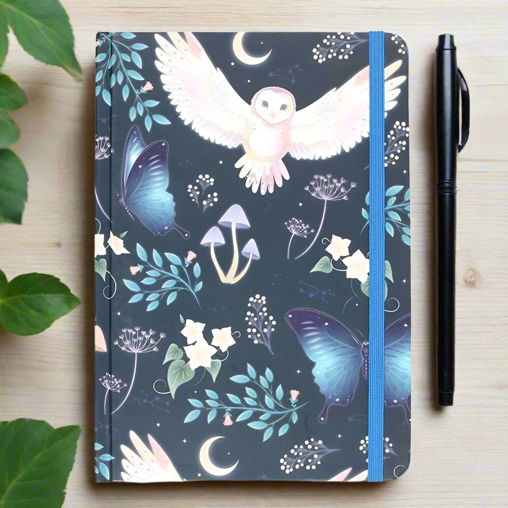 Eleanoras NIGHT FLIGHT OWL A5 NOTEBOOK Notebooks & Journals