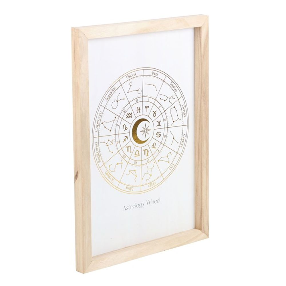 Eleanoras ASTROLOGY WHEEL OFF WHITE FRAMED WALL ART PRINT Framed Prints