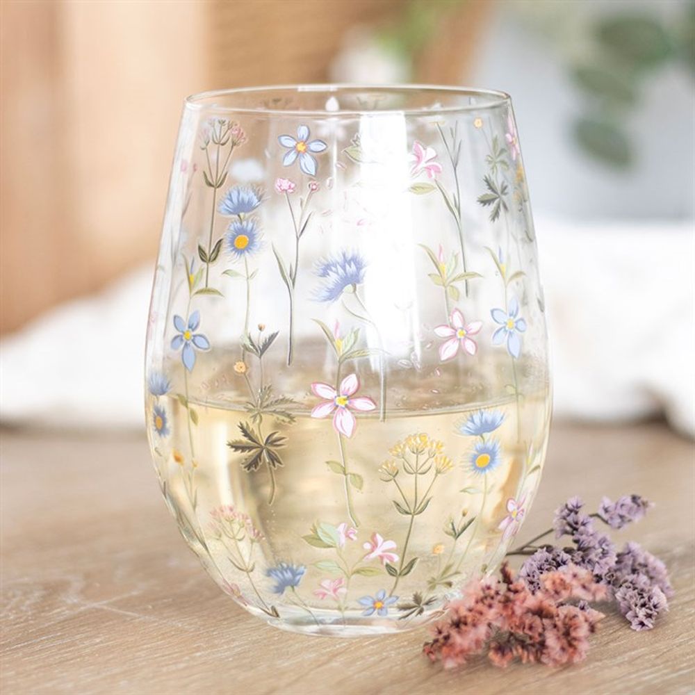 Eleanoras FLORAL PRINT STEMLESS GLASS Drinkware