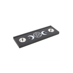 Eleanoras Black Triple Moon Tarot Card Stand Tealight Holder 