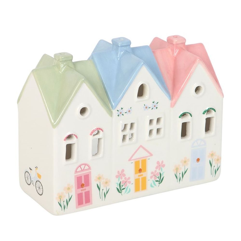 Eleanoras PASTEL HOUSE INCENSE CONE BURNER & TEALIGHT HOLDER 