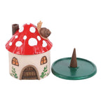 Eleanoras MUSHROOM HOUSE RESIN INCENSE CONE BURNER Incense Holders