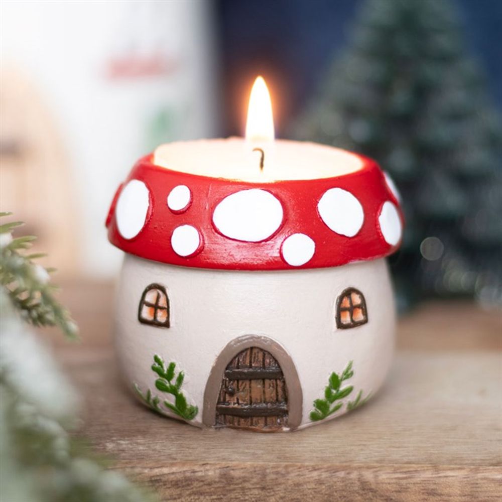 Eleanoras Mushroom House Tealight Holder Candle Holders