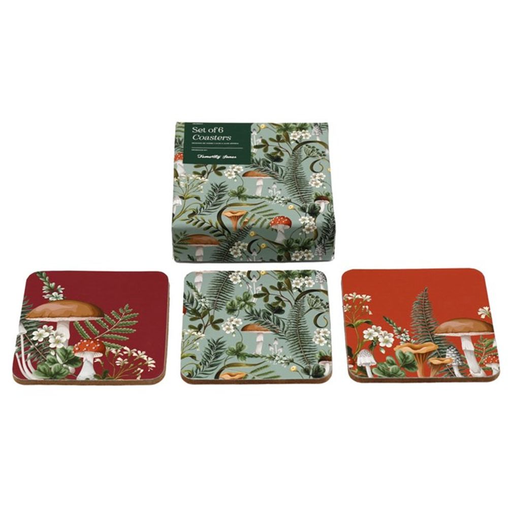 Eleanoras FOREST MUSHROOM SET OF 6 COASTERS 