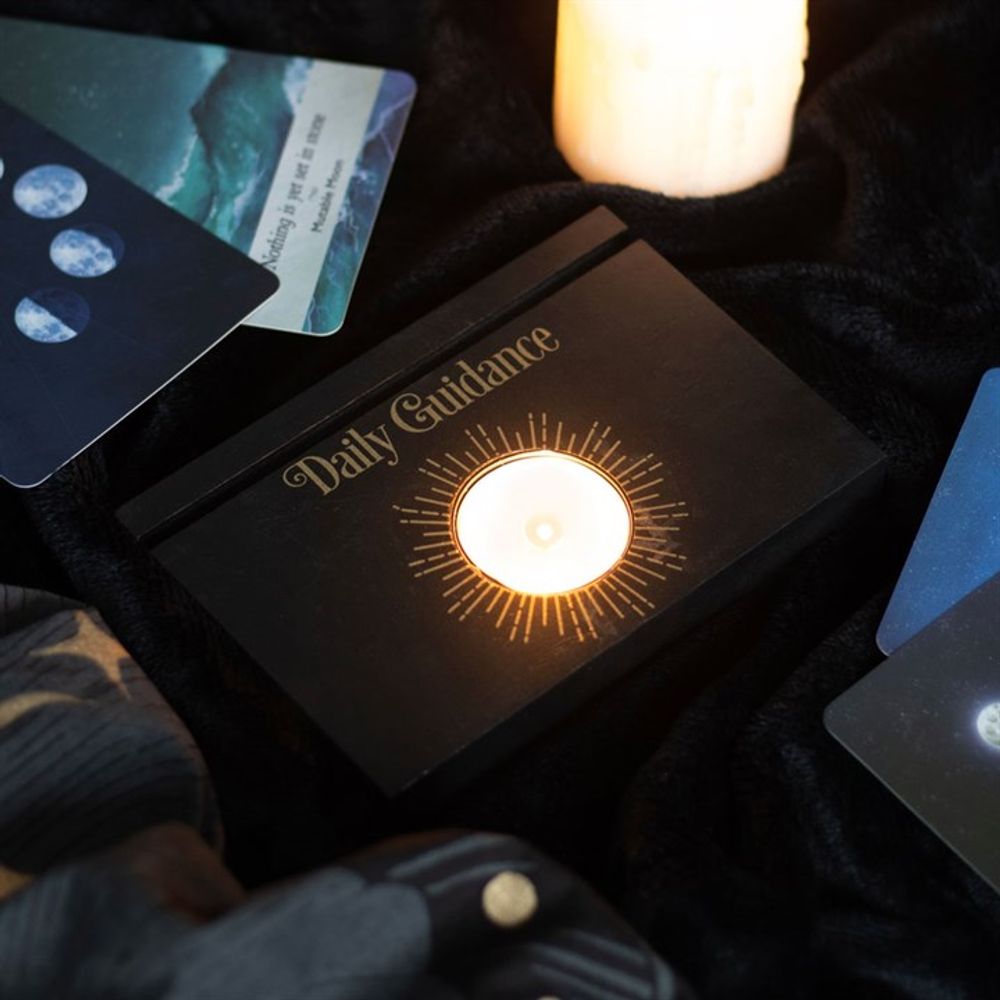 Eleanoras Daily Guidance Black Tarot Card Stand Tealight Holder Candle Holders