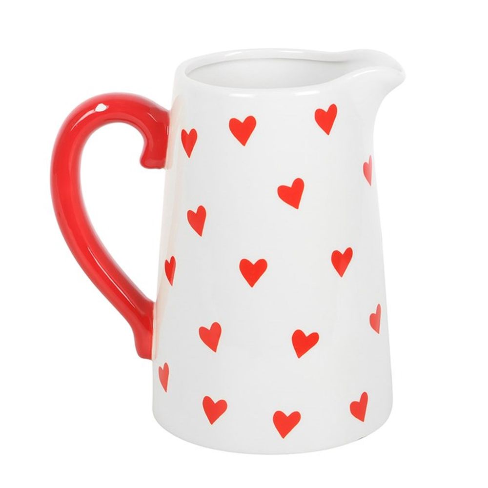 Eleanoras HEART PRINT CERAMIC FLOWER JUG Vases