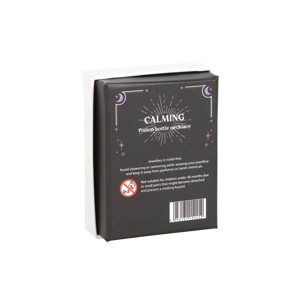 Eleanoras Calming Amethyst Crystal Chip Potion Bottle Necklace Jewellery