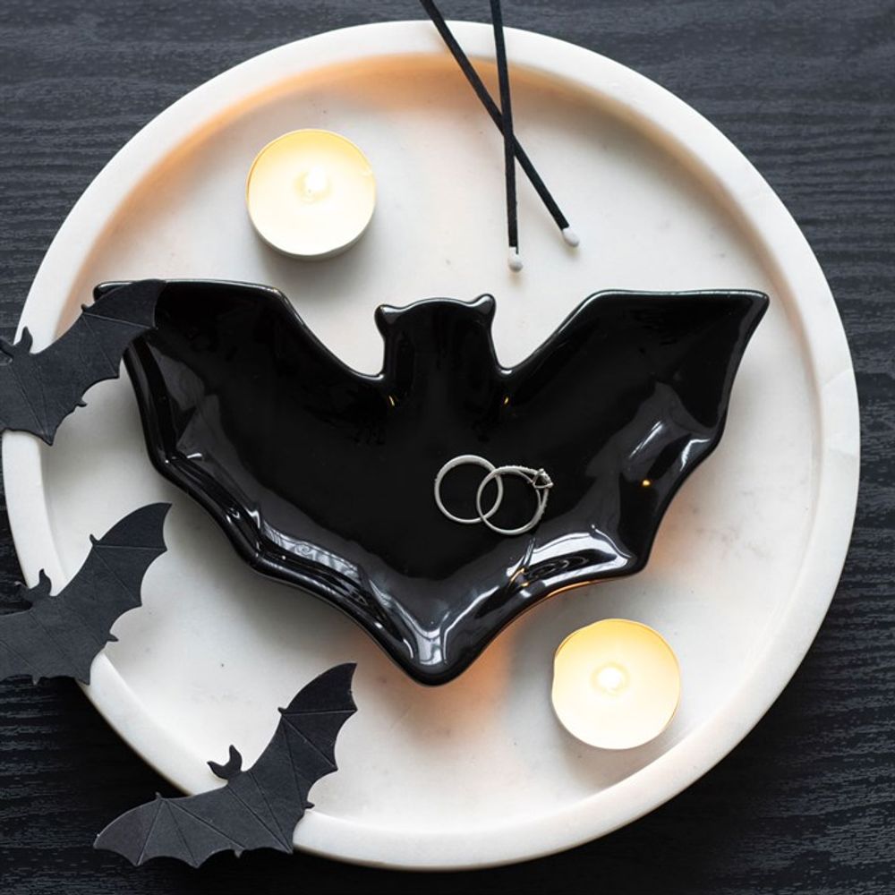 Eleanoras BLACK BAT TRINKET DISH Jewellery Storage