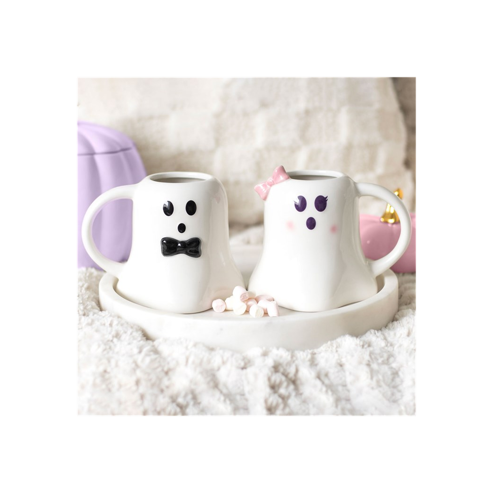 Eleanoras Mr & Mrs Boo Ghost Shaped Mug Set Mugs