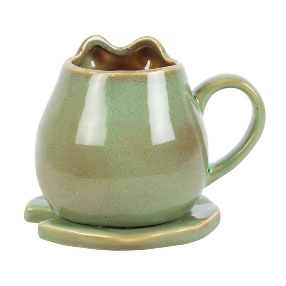 Eleanoras Frog Shaped Mug & Lily Pad Saucer Mugs