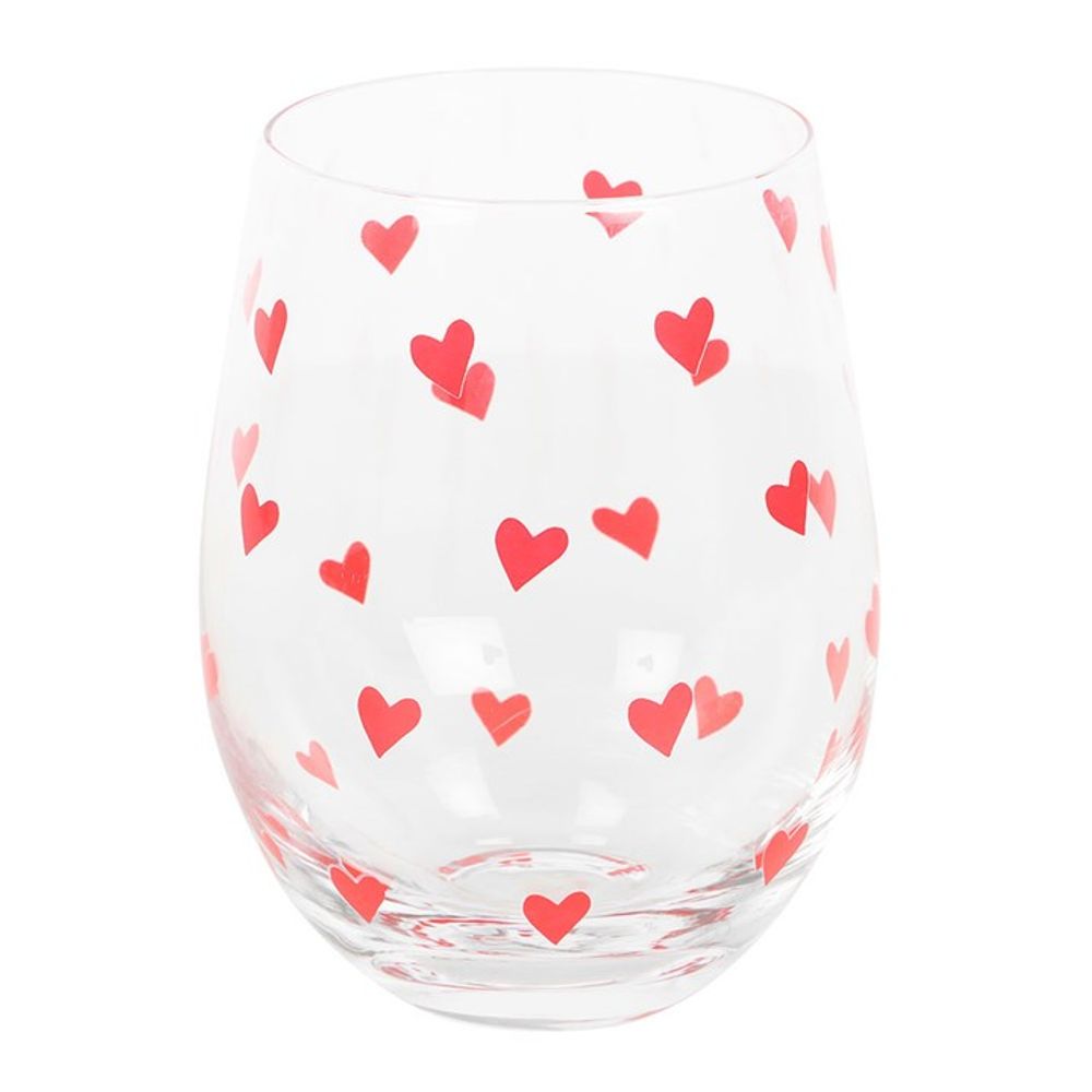 Eleanoras HEART PRINT STEMLESS GLASS Drinkware