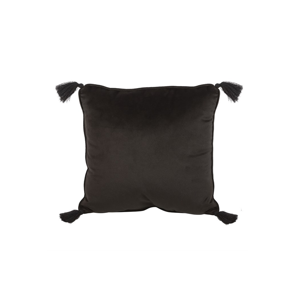 Eleanoras ASTROLOGY WHEEL BLACK SQUARE CUSHION Filled Cushions