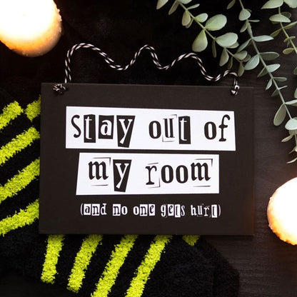 Eleanoras STAY OUT OF MY ROOM HANGING SIGN Signs & Plaques