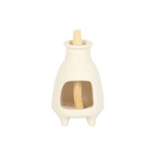 Eleanoras Cream Ribbed Palo Santo Burner 