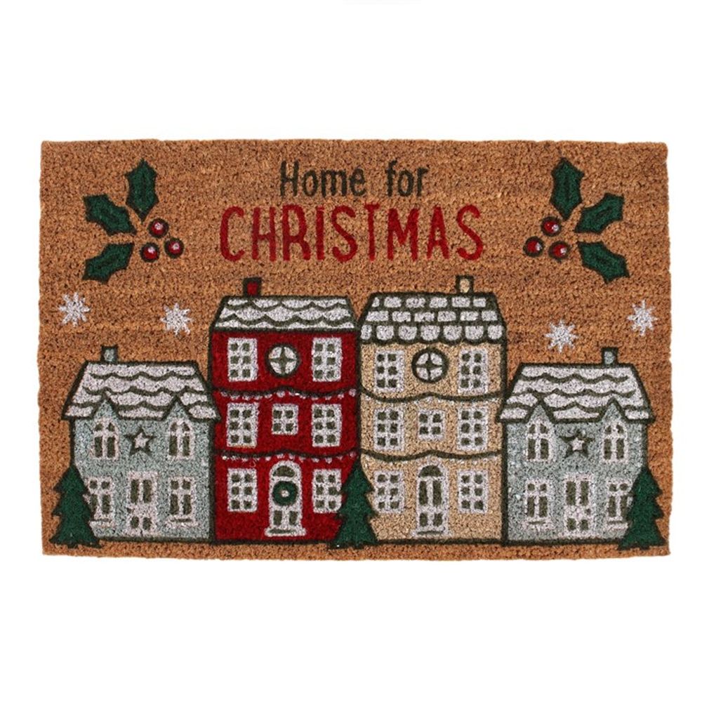 Eleanoras HOME FOR CHRISTMAS NATURAL DOORMAT Indoor Doormats