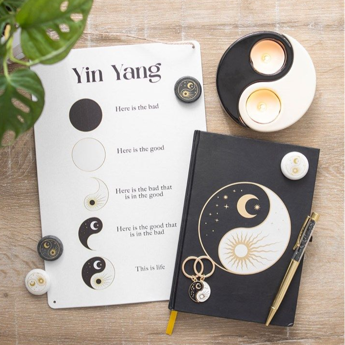 Eleanoras YIN YANG HANGING METAL SIGN Signs & Plaques