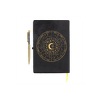 Eleanoras Astrology Wheel Journal With Black Obsidian Pen Notebooks