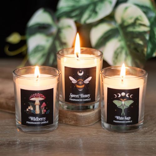 Eleanoras Dark Forest Votive Candle Trio Candles