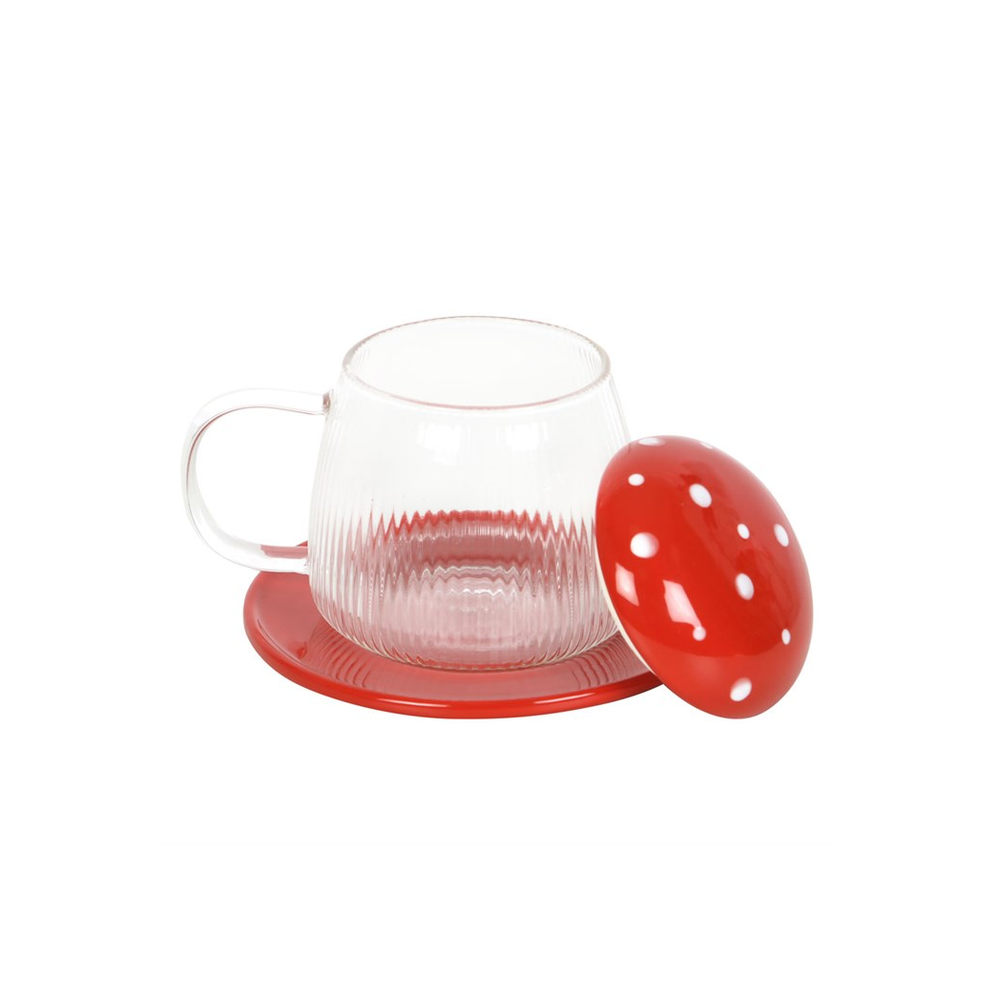 Eleanoras Glass Mushroom Mug And Saucer Mugs