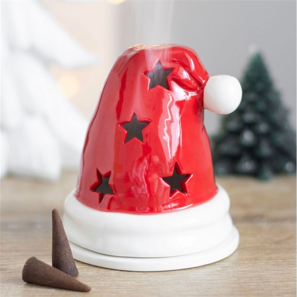 Eleanoras SANTA HAT INCENSE CONE BURNER & TEALIGHT HOLDER Candle Holders