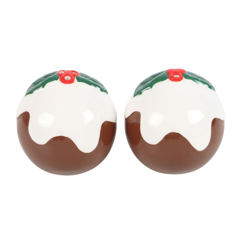 Eleanoras Christmas Pudding Salt & Pepper Shakers 