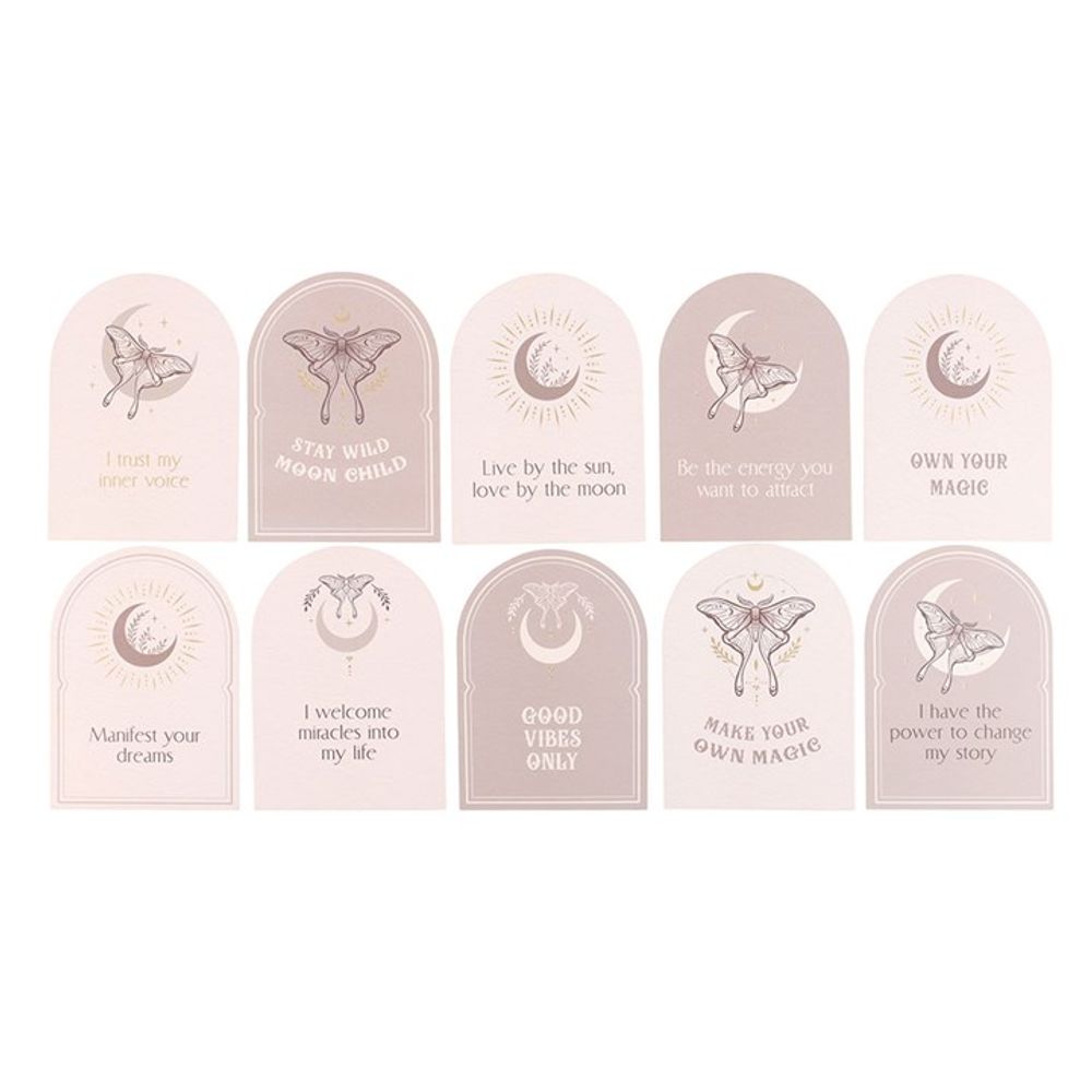 Eleanoras Luna Moth Afformation Cards With Wooden Stand Affirmation Cards