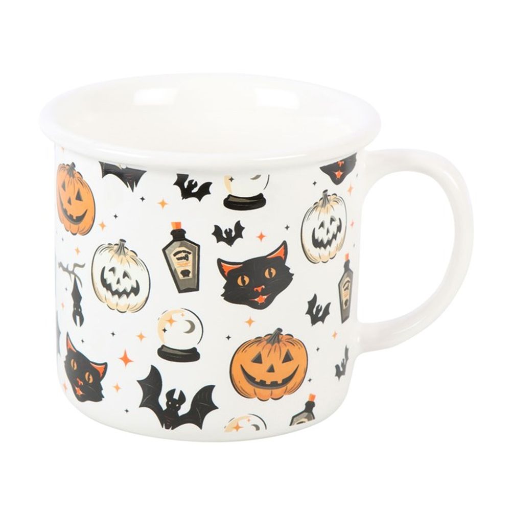 Eleanoras SPOOKY CAT & PUMPKIN PRINT MUG Mugs