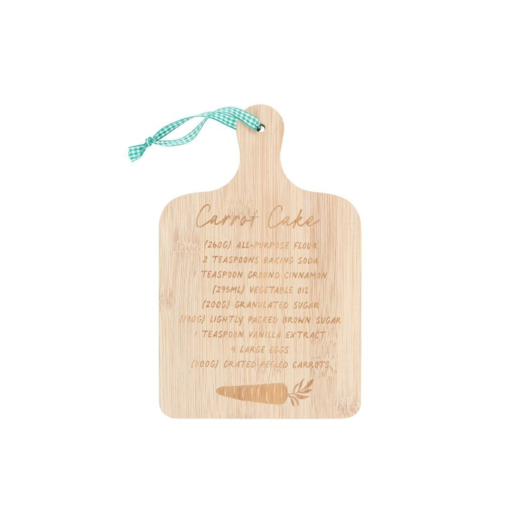 Eleanoras CARROT CAKE RECIPE BAMBOO SERVING BOARD Serving Plates & Boards