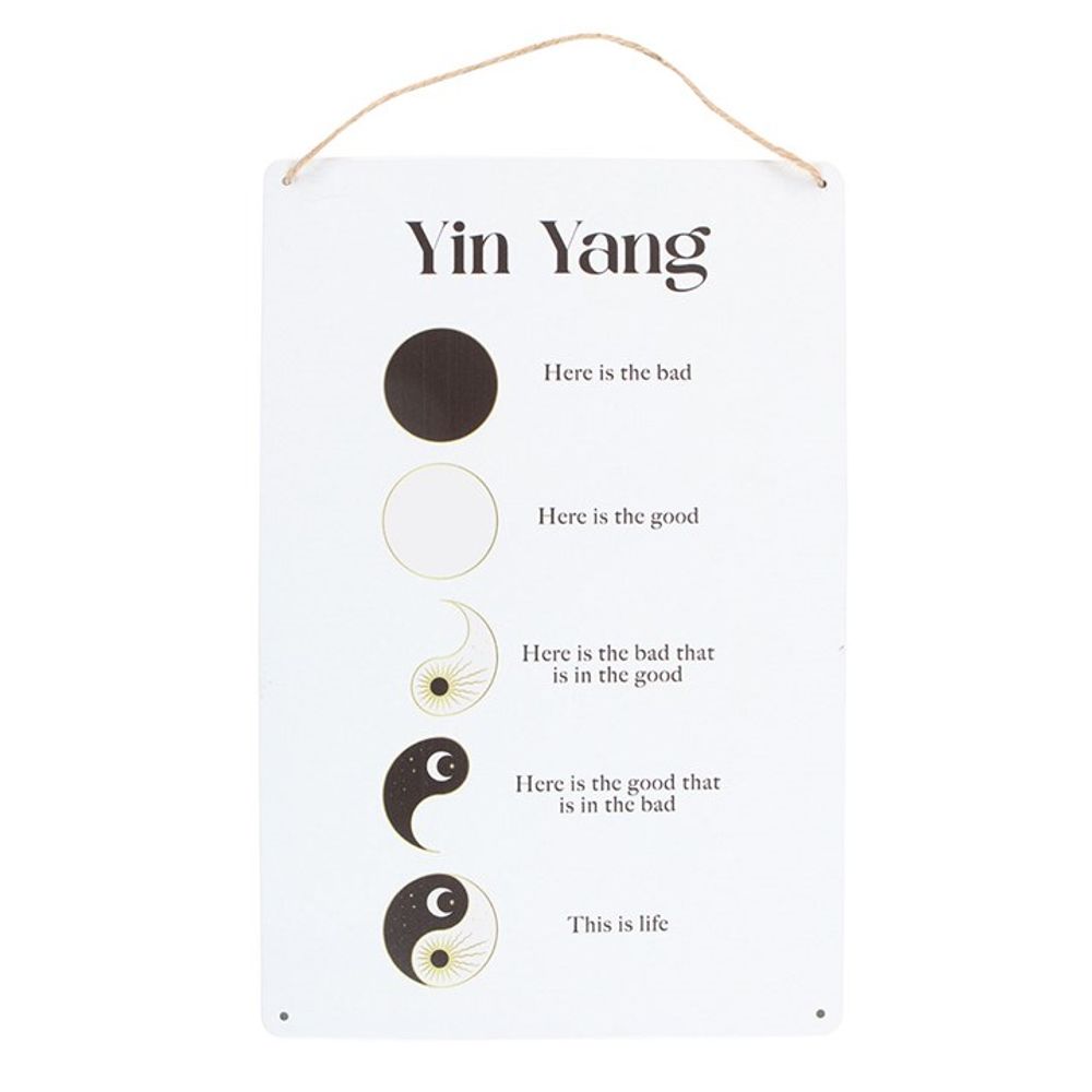 Eleanoras YIN YANG HANGING METAL SIGN Signs & Plaques