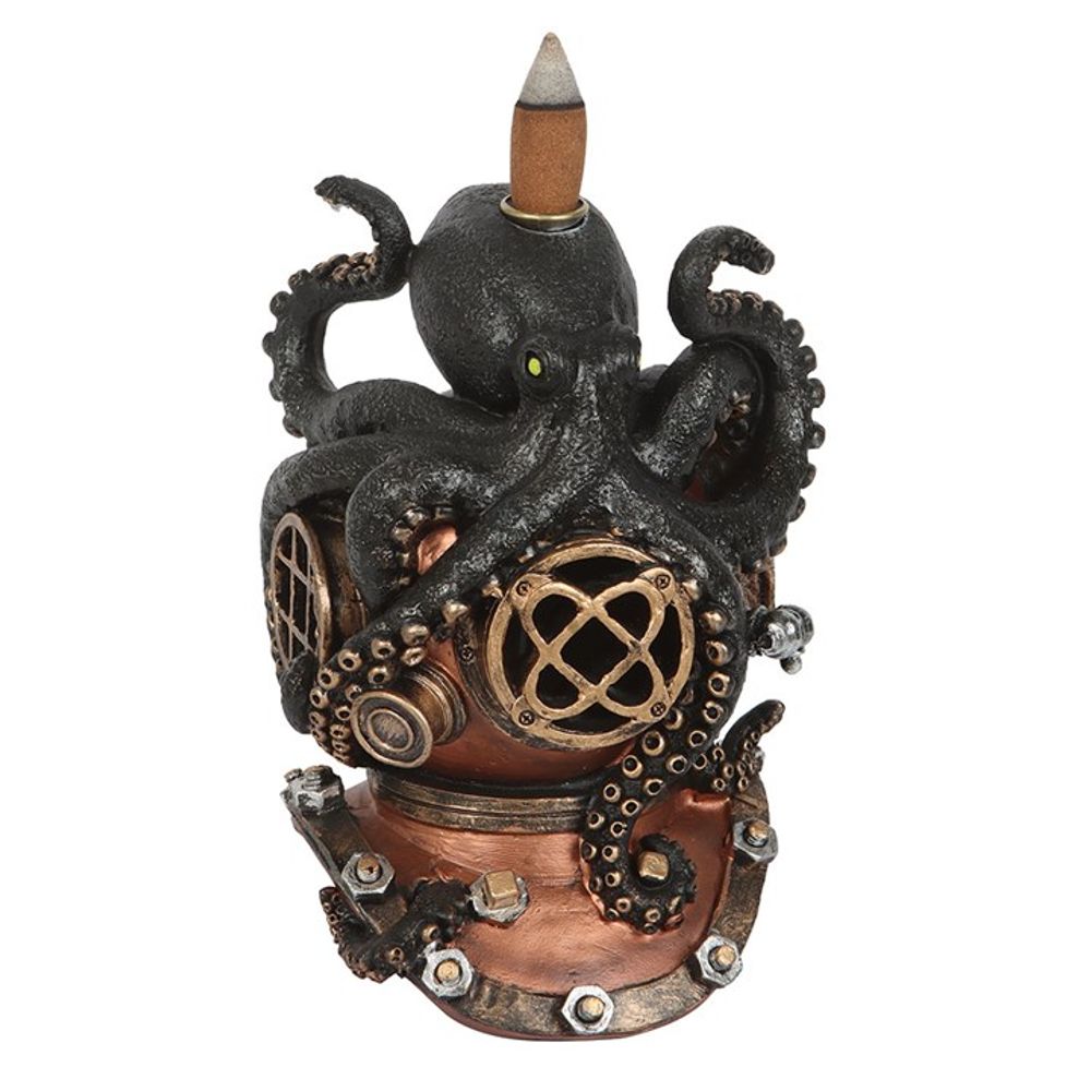 Eleanoras KRAKEN ON DIVERS HELMET BACKFLOW INCENSE BURNER Backflow Burners